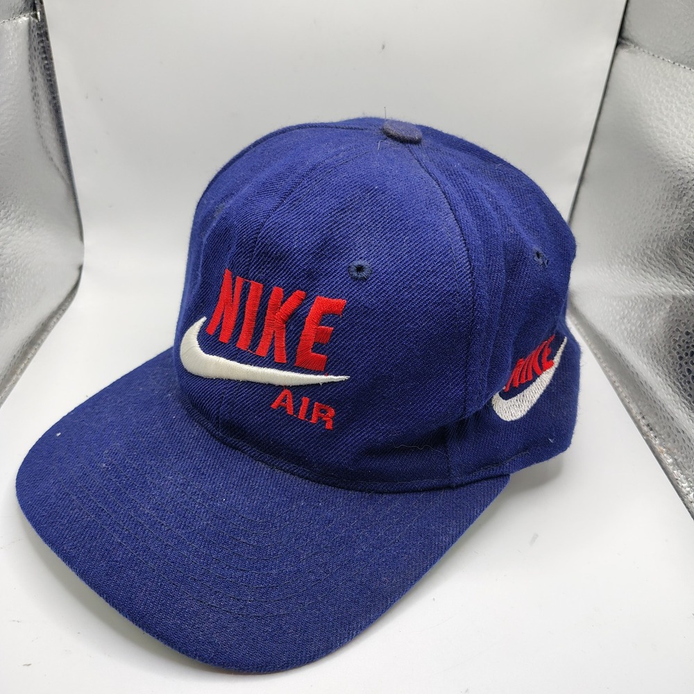 Nike Air Vintage Hat Blue Green Underbrim Wool Blend Mens Cap OSFM